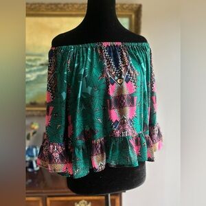 Vibrant Off-Shoulder Women's Top